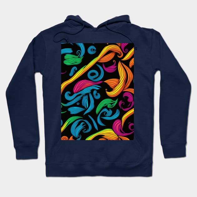 Seamless bright colour pattern Hoodie by likbatonboot